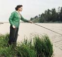 Ballerina Maya Plisetskaya fishing on the banks of the Moskva River,
1956.

Maya Plisetskaya, one of the greatest ballerinas of the 20th century, danced her part in Swan Lake more than 800 times, appearing on stage in this role for 30 years — from 1947 to 1977.

In the late 1970s, she headed the Ballet of the Roman Opera and the Spanish ballet company Teatro Lirico Nacional. She has worked with the most prominent choreographers in the world, dancing on all the best ballet stages without exception.

For many famous artists, Plisetskaya was a muse. Her grace and beauty inspired Chagall, Petit, Bejar, Cardin.

Journalists often pestered her with the question of how she manages to keep her figure for many years. She answered: "No dieting, you need to eat less." Or she'd tell a favorite joke for a change. Future ballerinas and girly girls flock to her, chirping, asking for an autograph. One, bolder, asks the question: "Tell me, how do you manage to stay in this shape?" Plisetskaya teaches: "Girl, remember the main thing: do not eat after six. How old are you?"—"Six." "That's it, don't eat anymore."

Еven in her old age, she had a magnificent figure. The ballerina's favorite food was herring, which she affectionately called "seleda."

Photographer: Evgeny Umnov