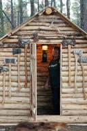 A mini cabin my Son built with all hand tools.
We are planning to build a ‘real’ one on the property in the future.