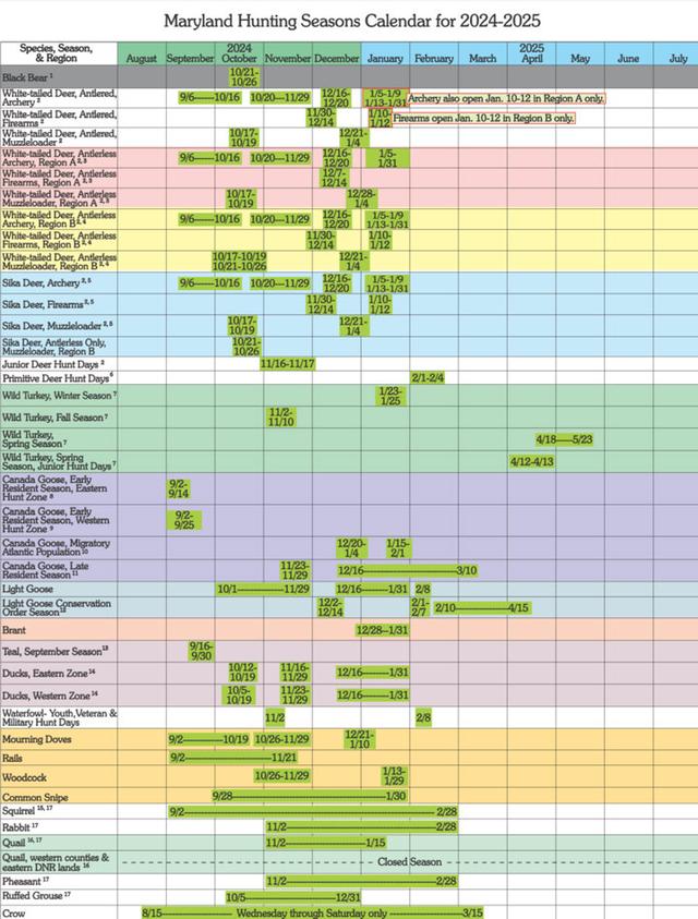 HUNTING SEASON IN MARYLAND 2025–26: Deer Hunting, Big Game and Small Game, Licenses, and Regulations Guide