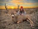 Congrats to our friend Julie Kreuter from Beyond The Hunt TV with another great unique old muley buck to add to her collection. Way to go Julie!!!