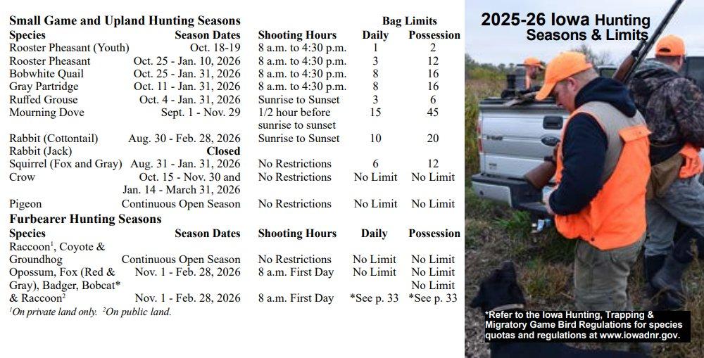 Iowa Hunting Season 2025: Big Game and Small Game, Licenses, and Regulations Guide
