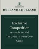 О Feast Over Game

Эксклюзивный конкурс совместно с The Grove & Feast Over Game.

В честь прибытия Feast Over Game в Holland & Holland с 3 октября по 9 ноября мы разыгрываем невероятные впечатления для одного счастливого победителя.

В октябре этого года стрелковых площадках Holland&Holland состоится долгожданное возвращение Feast over Game. Этот уникальный ресторан, вдохновленный успехом Feast over Flame, призван отпраздновать самое лучшее в британском охотничьем сезоне.

Гостей порадует тщательно продуманное меню из шести блюд, приготовленное их талантливыми шеф-поварами с использованием барбекю Big Green Egg. С нетерпением ждем возможности отведать изысканные блюда из вяхиря, кролика и оленины.

В завершение каждого необычного вечера мы приглашаем вас насладиться морсом, горячим шоколадом и захватывающим дух фейерверком — достойным завершением вечера исключительной еды в компании.

Приз включает в себя:
Стол вместимостью до восьми гостей в ресторане Feast over Game
Съемка для двоих в Holland & Holland
Ночевка для двух гостей в отеле The Grove.