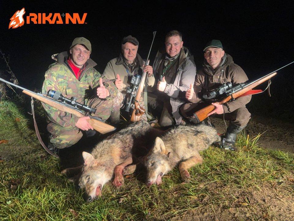 🌘Недавно Сергей Грибов с коллективом провёл очень удачную охоту на волка в угодьях Беларуси!