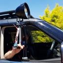 Vehicle-mounted spotlights are spotlights that are mounted on a vehicle, such as a ute, 4WD or ATV, and are often used for hunting. These spotlights are used to help hunters locate and track game in the dark, or in low light conditions while having the increased mobility of a vehicle. They are particularly useful for hunting in open areas such as paddocks, mallee, and deserts.

