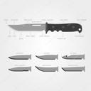 Vector clip art: Knife Parts Stock Vector Image by ©rlmf.net #86145114