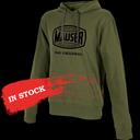 https://www.mauser.com
FOR HUNTING AND LEISURE
MAUSER FAN-HOODIE
An absolute eye-catcher: the olive green Mauser hoodie with black brand logo. This comfortable hoodie is not only absolutely suitable for hunting, but its design also looks cool off the hunting trail combined to jeans and casual leisure wear. MAUSER logo on front and hood, belly pocket.

Sizes: S to 3XL
Material: 80 % cotton, 20 % polyester