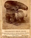 The Grizzly Bear Chair is a gift from hunter Seth Kinman to President Andrew Johnson. 1865, USA

Seth Kinman (September 29, 1815 – February 24, 1888) was an early settler of Humboldt County, California, a hunter based in Fort Humboldt, a famous chair maker, and a nationally recognized entertainer. He stood over 6 ft (1.83 m) tall and was known for his hunting prowess and his brutality toward bears and Indian warriors. Kinman claimed to have shot a total of over 800 grizzly bears, and, in a single month, over 50 elk. He was also a hotel keeper, saloon keeper, and a musician who performed for President Lincoln on a fiddle made from the skull of a mule.

The Grizzly Bear Chair is a unique chair presented to Andrew Johnson, the 17th President of the United States, in 1865. It was made of bear skin and decorated in a style popular at the time. The chair became a symbol of Johnson's personal preferences and reflected his connection with nature and the frontier spirit. The armchair not only served as a piece of furniture, but also embodied the desire for simplicity and accessibility, which was important for Johnson, who came to power after the assassination of Abraham Lincoln and had to make every effort to rebuild the country after the Civil War.

Kinman made his name first as a hunter, especially as a hunter of grizzly bears. California was noted for its large population of grizzlies. Seth's son Carlin claimed that they once saw 40 grizzlies at one time. The Grizzly Bear Chair A gift from hunter Seth Kinman to President Andrew Johnson, was are one of favorite presidential gifts.

Known for his publicity seeking, Kinman appeared as a stereotypical mountain man dressed in buckskins on the U.S. East Coast and selling cartes de visites of himself and his famous chairs. The chairs were made from elkhorns and grizzly bear skins and given to U.S. Presidents. Presidents so honored include James Buchanan, Abraham Lincoln, Andrew Johnson, and Rutherford Hayes. He may have had a special relationship with President Lincoln, appearing in at least two of Lincoln's funeral corteges, and claiming to have witnessed Lincoln's assassination.

Photo: California hunter and trapper Seth Kinman sitting in a chair made out of a grizzly bear that he gave to President Andrew Johnson in 1865.

Elkhorn chair presented to President Abraham Lincoln.