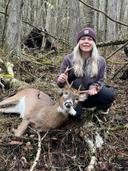 🎉 Huge congratulations to my future daughter-in-law, Morgan Graham, on her first bow deer! 🏹🦌 She took the shot Saturday night and found it the next morning—what an incredible achievement! So proud of you, Morgan! 💪👏  

#BowHunting #FirstDeer #ProudMoment #HuntingSuccess #FutureDaughterInLaw #HuntingLife