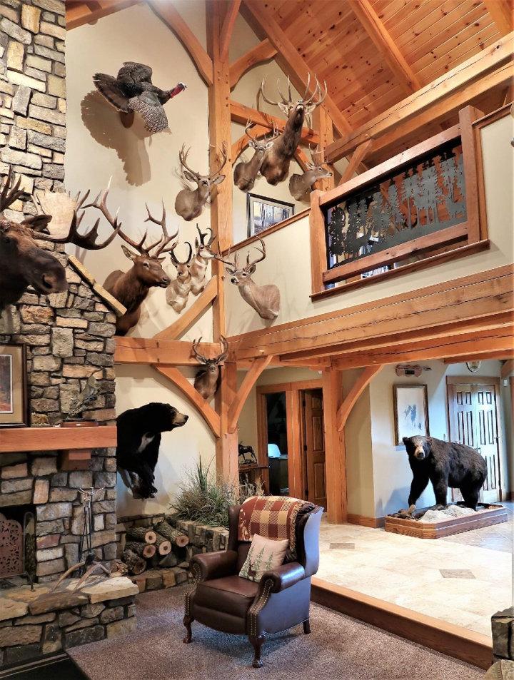 THEN AND NOW -- Was sorting through old photos today and came across a b/w 1974 photo taken in our Fort Wayne home's family room where several of my bowhunting mounts were being displayed.