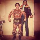 Me and Franco on the set of Conan the Barbarian